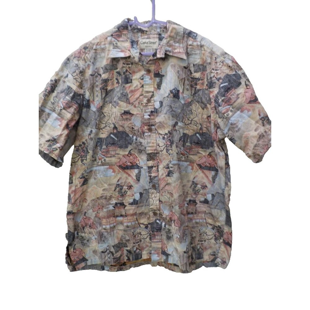 Cooke Street Honolulu Men's Hawaiian Button-up Shirt Coconut Buttons Size XL